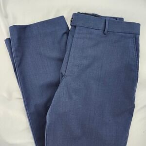 Stafford Navy Wool Blend Coolmax Dress Pants Mens 34x30 Classic Fit Career